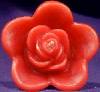 Small Floating Rose Candle - Red