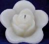 Small Floating Rose Candle - White