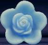 Small Floating Rose Candle - Sky Blue