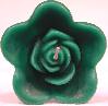 Small Floating Rose Candle - Green