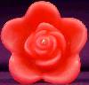 Small Floating Rose Candle - Fuchsia