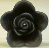 Small Floating Rose Candle - Black
