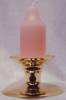 Premium Handmade 1.5" Wide x 4" Tall Unscented Pegged Candle - Baby Pink