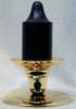 Premium Handmade 1.5" Wide x 4" Tall Unscented Pegged Candle - Black