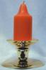 Premium Handmade 1.5" Wide x 4" Tall Unscented Pegged Candle - Bright Orange