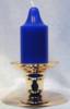 Premium Handmade 1.5" Wide x 4" Tall Unscented Pegged Candle - Cobalt Blue