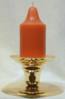 Premium Handmade 1.5" Wide x 4" Tall Unscented Pegged Candle - Pumpkin