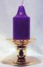 Premium Handmade 1.5" Wide x 4" Tall Unscented Pegged Candle - Purple