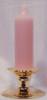 Premium Handmade 1.5" Wide x 6" Tall Unscented Pegged Candle - Baby Pink