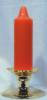 Premium Handmade 1.5" Wide x 6" Tall Unscented Pegged Candle - Bright Orange