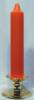 Premium Handmade 1.5" Wide x 9" Tall Unscented Pegged Candle - Bright Orange