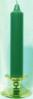 Premium Handmade 1.5" Wide x 9" Tall Unscented Pegged Candle - Holly Green