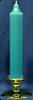 Premium Handmade 1.5" Wide x 9" Tall Unscented Pegged Candle - Turquoise