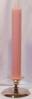 Premium Handmade 1.5" Wide x 12" Tall Unscented Pegged Candle - Baby Pink