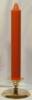 Premium Handmade 1.5" Wide x 12" Tall Unscented Pegged Candle - Pumpkin