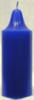 Premium Handmade 1.5" Wide x 4" Tall Unscented Candle - Cobalt Blue