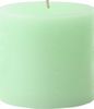 4" x 4" Unscented Pillar Candle (Pale Green)