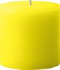 4" x 4" Unscented Pillar Candle (Bright Yellow)