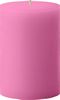 4" x 6" Unscented Pillar Candle (Bright Pink)