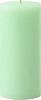 4" x 9" Unscented Pillar Candle (Pale Green)