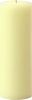 4" x 12" Unscented Pillar Candle (Pastel Yellow)
