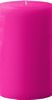 5" x 9" Unscented Pillar Candle (Fuchsia)