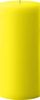 5" x 12" Unscented Pillar Candle (Bright Yellow)