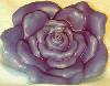 Large Floating Rose Candle - Slate Blue